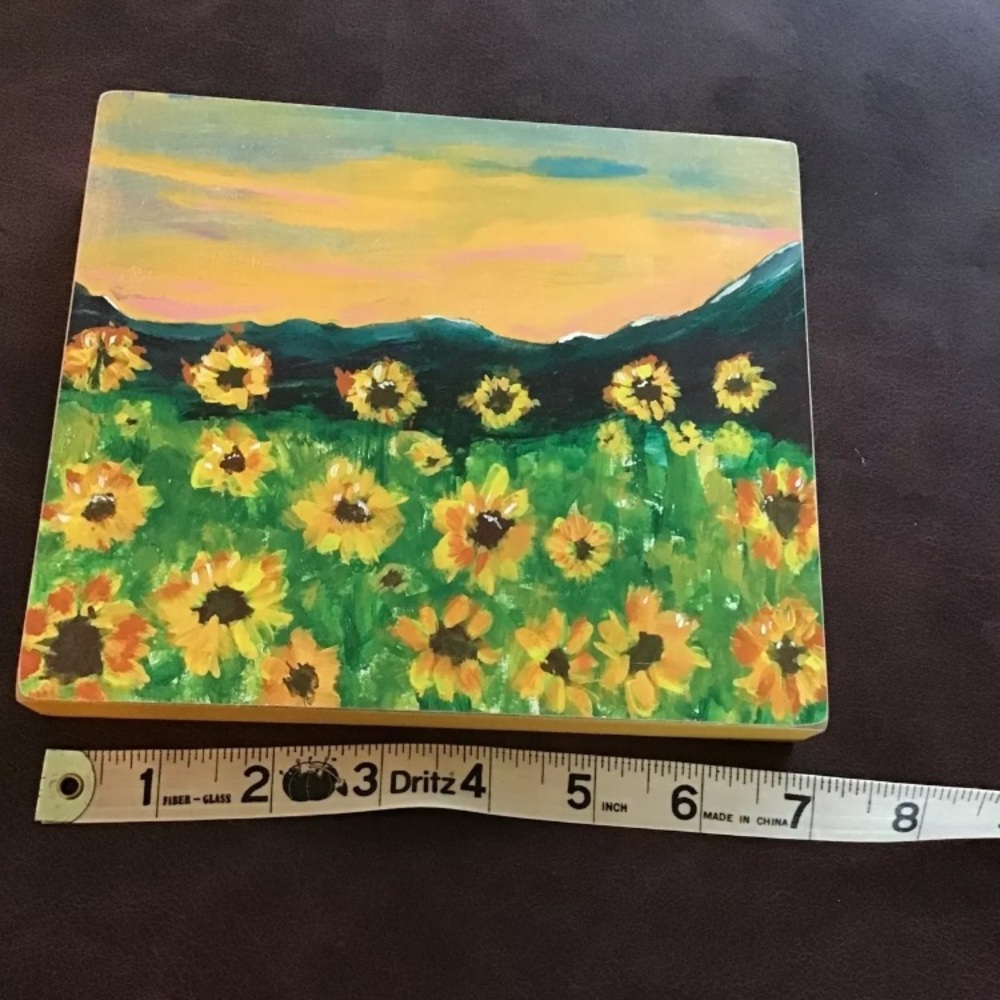 Primitives by Kathy Sunflower Home Wood Decor Sign Stand Alone Hang - Picture 7 of 10